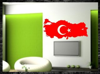 Wandtattoo, Türkiye, Harita, Türkei, Länder, Ay yildiz, Sticker