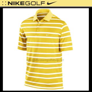 Nike Dri Fit C ollection Technical UV Ultra Stripe Stretch Golf Shirt