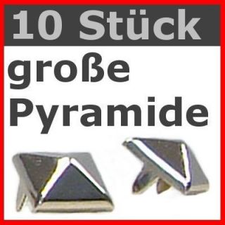 10 Stück Pyramiden große 2 PIN Pyramidennieten   glatt