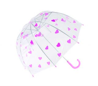 Kinder Regenschirm SCRIBBLE KIDS mit rosa Herzen und Griff
