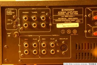 PIONEER SA 708 Verstärker Amplifier Highend Rarität