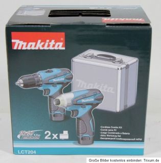 Makita LCT204 10,8V Li Ion Akkuschrauber Set DF330D / TD090D im Koffer
