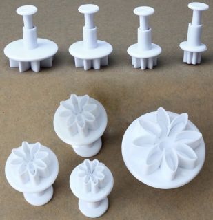 AG3975 4 X Plunger Cutter Tool Sugarcraft Cake Decorating Flowers