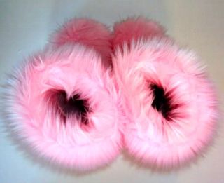 Bubble Gum Pink Faux Fur Boots   Fluffy Fuzzy Boots