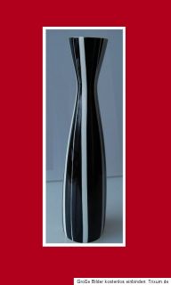 Schaubach Kunst Vase mit abstraktem Schwarz Weiss Dekor 50er Jahre
