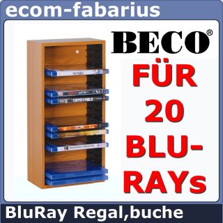BECO BLU RAY REGAL SCHRANK FÜR 20 BLURAY BUCHE 725.12