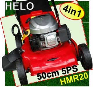 HELO HMR20 Benzin Motor Rasenmaeher 5PS 51cm Radantrieb 4in1 inkl