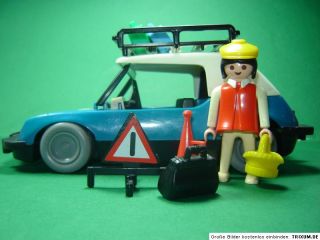 Playmobil 3210 Klicky 70er Jahre Auto blau PKW mit Zubehör Figur