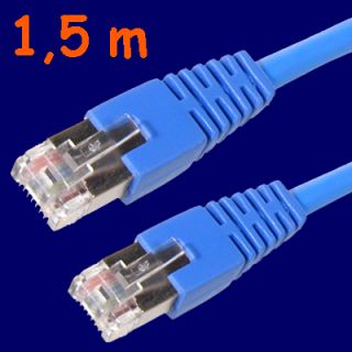 Netzwerk Kabel Patchkabel SFTP PiMF CAT6 blau 1,5m°