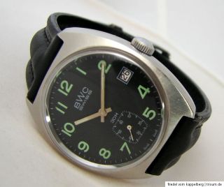 BWC swiss made Herren Uhr mit Datum vintage mechanically men gents