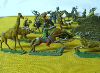Alte Zinnfiguren Konvolut Zinnsoldaten Bemalt Bleisoldaten Tiere