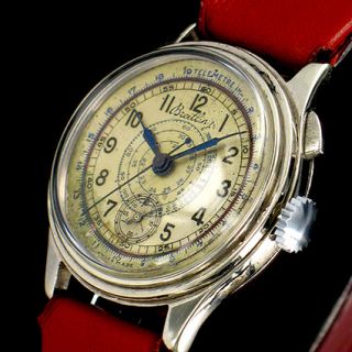 Leon Breitling SA frueher Eindruecker Chronograph elegante Herrenuhr