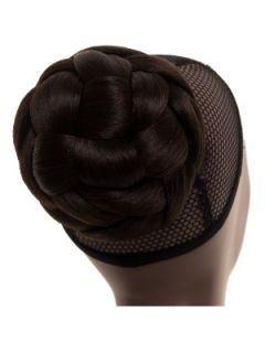 HAIRPIECE CLIP ON DOME BUN MIDNIGHT BROWN UPDO #4