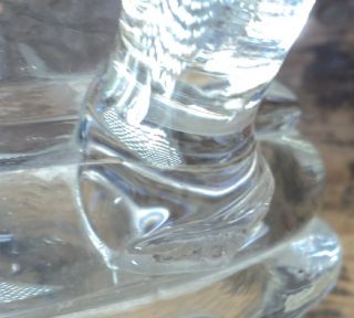 antiker Glas Bierkrug mit Zinndeckel formgeblasen