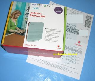 Vodafone EasyBox 803   WLAN DSL Router Modem DLNA   NEU