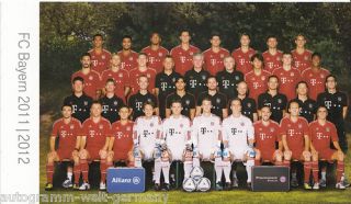Bayern München Orig. Mannschaftskarte 2011 12 TOP AK +C 786