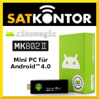 rikomagic MK802 II mini PC für Android 4.0 1024MB DDR3 / 4GB schwarz