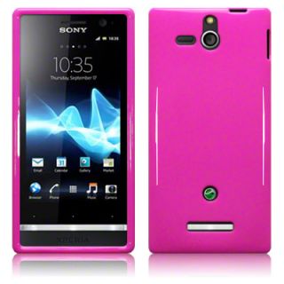 TPU Gel Case / Cover For Sony Xperia U / Solid Black, Purple, pink