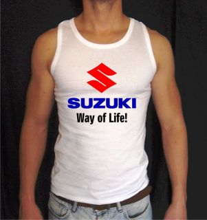 SUZUKI Way of Life Weiß T Shirt Tank Top Größe S,M,L,XL,2XL