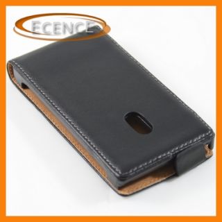 Ledertasche Nokia Lumia 800 schwarz Hülle Tasche Schutzhülle Case