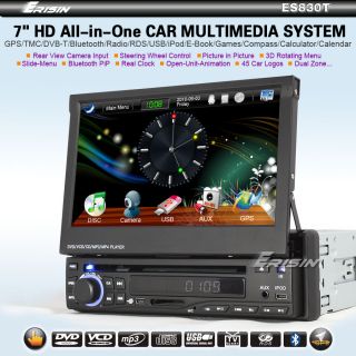 ES830T EU 7 Inch 1 Din In Dash HD Touch Screen Car DVD Player with GPS