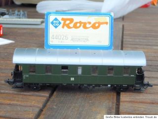 Roco 44026 Donnerbüchse/Plattformwagen Bi 2.Kl. DR Ep.3 fast wie neu