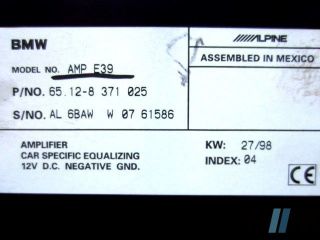 BMW E39 Verstärker Endstufe Alpine HiFi System 8371025