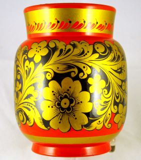 Russische Holzvase Deko Holz Vase