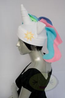 Princess Celestia Pony Hat, MLP, FiM, Fleece, New, Soft, Warm