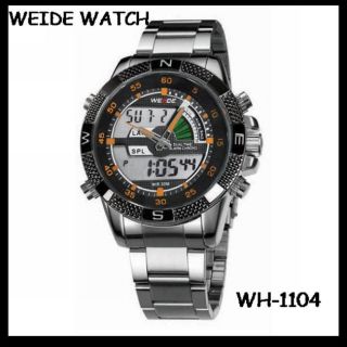 Weide watch WH 1104 analog digital EL backlight watch dual movement