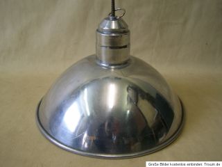 Alte Alu Lampe, Art Deco Fabriklampe Werkstattlampe Loft Hängelampe