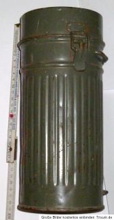alte Dose Schachtel Blechdose für Gasmaske Wehrmacht Feuerwehr
