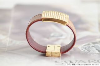 Original SWAROVSKI crystals Leder leather gold Armband bracelet bling