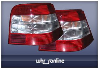 HELLA Magic Color Heckleuchten VW Golf 4 IV rot weiß / rot silber