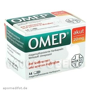 OMEP akut 20 mg magensaftr.Hartkaps. 14 St PZN 3276903