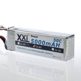 14.8V 5000mAh 50C Max 55C 4S 4Cells 14.8 Volt RC LiPo Li Poly Battery