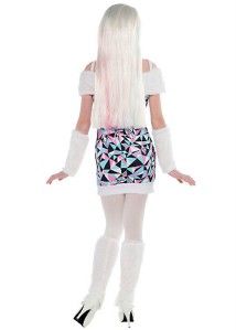 NEU   Girls Monster High Deluxe Abbey Bominable Kostüm mit PERÜCKE
