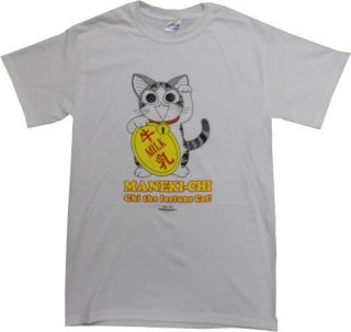 Chi Sweet Home Parody Maneki Chi the Fortune Cat Mens T Shirt White