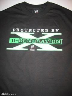 Classic Protected By D GENERATION X Logo T shirt WWE DX