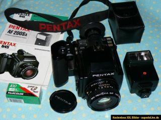 PENTAX 645 mit SMC Pentax A 2,8/75mm + BLITZ + Film   TOP