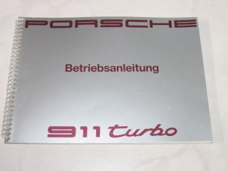 PORSCHE 911 964 turbo 3.3 Anleitung Betriebsanleitung