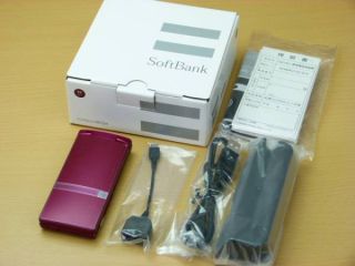 SHARP SOFTBANK 007SH RED 16 1MP AQUOS HYBRID ANDROID MOBILE CELL PHONE