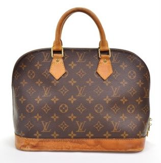 Authentic LOUIS VUITTON Alma monogram handbag Bag L901