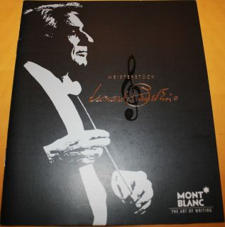 Genuine Mont Blanc Meisterstuck Leonard Bernstein Pen Booklet Rare New