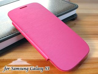 AKKU Deckel Leder Flip Case tasche Cover Pink für Samsung Galaxy