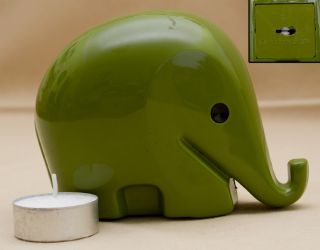 COLANI Elefanten Spardose der Dresdner Bank Elefant 70er Jahre GRÜN