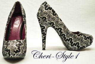 Luxus Damenschuhe Schuhe 35   40 Schwarz Shoes Plateau High Heels