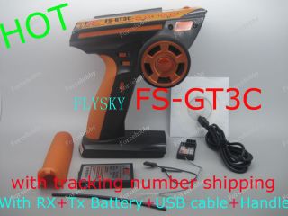 Flysky FS GT3C GT3C 2.4G 3CH RC System /w TX battery USB Cable