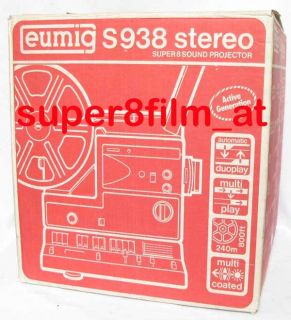 EUMIG S 938 STEREO SUPER 8 TONFILMPROJEKTOR IM ORIGINALKARTON