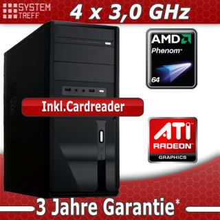  PC Computer AMD Phenom II X4 945 4x 3 0GHz 8GB DDR3 ASUS Rechner
